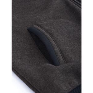 Ensemble de jogging avec Logo brodé pour homme, survêtement en coton à fermeture éclair, couleur unie, taille personnalisée, pour l'hiver - Product Image 5