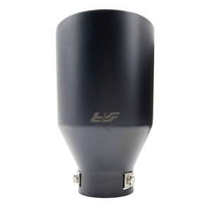 Terminal rond de 66 mm en acier inoxydable noir incliné - Product Image 2