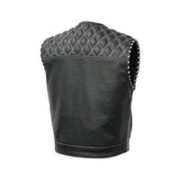 Gilet de moto en cuir PU pour homme, streetwear, hip-hop, veste sans manches, logo/étiquette personnalisé, fabricant OEM