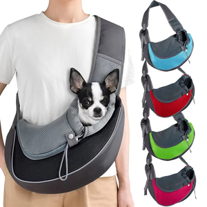 Pet kedi köpek taşıyıcı sırt çantası seyahat Tote omuzdan askili çanta s Mesh Sling taşıma paketi Pet taşıma malzemeleri Crossbody omuzdan askili çanta - Product Image 1