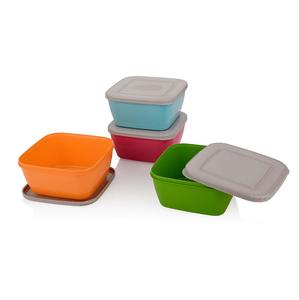 Récipients de stockage en plastique avec couvercles 1000ml Assortiment Lot de 4 - Product Image 2