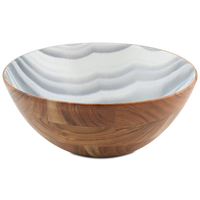 Tazón de Madera Artesanal de Alta Calidad, Diseño Moderno Único, Ecológico, Decorativo para el Hogar, Colores Personalizables