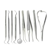 Instruments chirurgicaux dentaires : Kit d'ostéotomes pour rehaussement de sinus, ensemble droit et concave, manuel, certifié CE