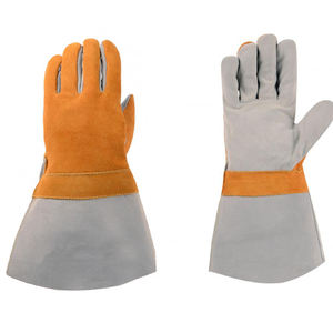 Nuevos guantes de soldadura de cuero de piel de cabra negra de calidad superior personalizados 2025/Nuevo último diseño 2025 guantes de soldadura - Product Image 1