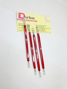 Herramienta profesional de removedor de espinillas de acero inoxidable Dorlon, extractor de comedones de espinillas de doble cabeza para acné, certificado CE - Product Image 5