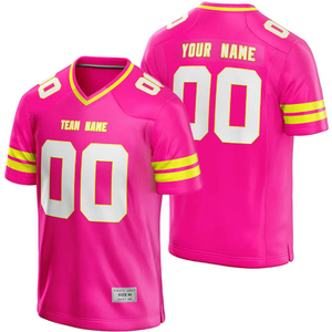 Uniformes de fútbol americano de poliéster 100%, ropa deportiva, camiseta de fútbol barata personalizada, ropa deportiva atlética con cuello en V, camisetas Premium estampadas - Product Image 1