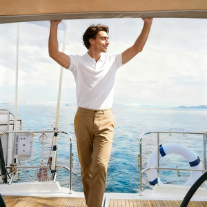 Camisa <span class=keywords><strong>Polo</strong></span> de Negocios de Verano 2026, Nueva, de Alta Calidad, Estilizada, Transpirable, con Diseño de Doble Borde Blanco - Product Image 2