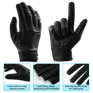 Gants de cyclisme mi-doigts de qualité supérieure pour hommes, en spandex, pour la course à vélo, l'entraînement, la musculation, le soutien pour l'entraînement - Product Image 5