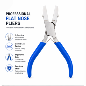 Professional Flat Nose Pliers Nylon Jaw Jewelry Making Tool Non Scratch <b>Wire</b> Wrapping <b>Craft</b> Tool Ergonomic Grip - Product Image 3