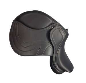 Selle de cheval professionnelle robuste avec siège rembourré en bois pour arbre, circonférence en cuir réglable pour grands animaux - Product Image 1