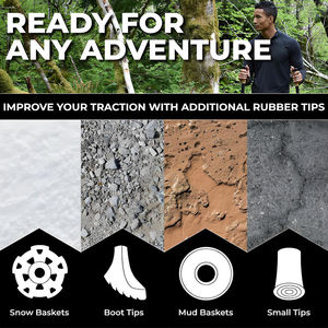 <span class=keywords><strong>Bastones</strong></span> de <span class=keywords><strong>Trekking</strong></span> Telescópicos con Bloqueo Externo de Aluminio que Ofrecen Ajuste Seguro, Peso Ultraligero y Rendimiento de Alta Calidad - Product Image 3