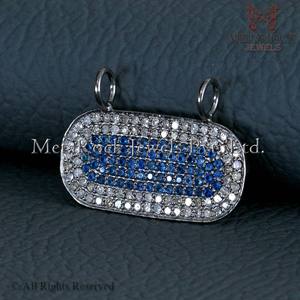 จี้แซฟไฟร์สีฟ้าเงินแท้925เครื่องประดับจี้ชุดเพชรออกแบบเครื่องประดับอัญมณี Metarock - Product Image 2