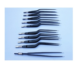 คีมคีบสองขั้วแบบสองขั้วใช้ซ้ำได้คีมคีบสองขั้วโค้งแบบตรงสำหรับการผ่าตัดระบบประสาท - Product Image 2