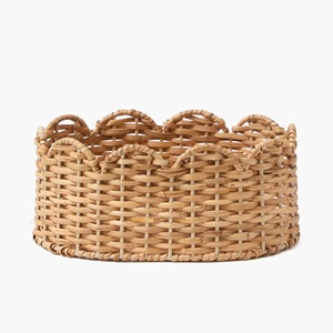Juego de 3 Cestas Ovaladas de Ratán con Borde Festoneado, Hechas a Mano, Ecológicas, Hechas en Vietnam, Venta al Por Mayor - Product Image 4
