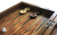 Jeu de backgammon classique en bois de rose fait à la main, 50 cm - 19,6 pouces