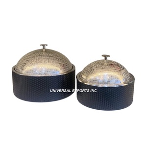 Ensemble de deux casseroles en acier inoxydable de qualité supérieure, faites à la main, design élégant, très vendues, décoratives, multifonctionnelles, écologiques - Product Image 1