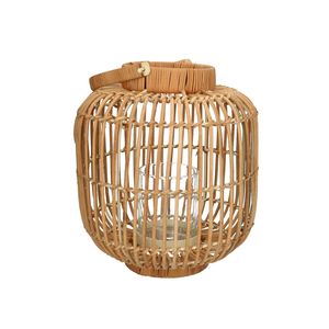 <b>Set</b> Of Vietrustic Modern Interior Lantern Bamboo Rattan Lantern Hanging <b>Candle</b> Holders - Product Image 5