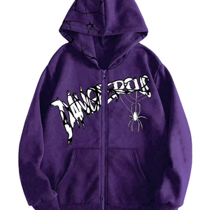 Sudadera con cremallera y estampado personalizado completo Sudaderas con capucha de mujer de la mejor calidad a la venta Ropa de calle Manga larga - Product Image 1