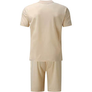 ชุดเสื้อโปโลแขนสั้นสำหรับผู้ชายชุดสตรีทแวร์เสื้อโปโลแขนสั้นและกางเกงขาสั้นแบบสั่งทำสำหรับผู้ชายฤดูร้อน - Product Image 2