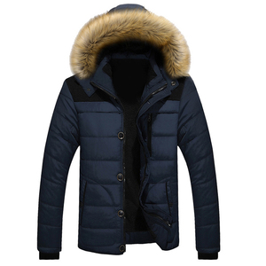 Veste matelassée rembourrée à capuche pour homme de haute qualité OEM personnalisée avec logo en relief, imperméable et chaude - Product Image 4