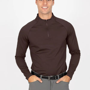 Chemise d'équitation pour homme à manches longues, légère et respirante, extensible, couche de base équestre pour cavaliers professionnels, logo personnalisé - Product Image 1