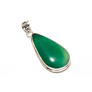 Adorable Collar de plata de ley 925, colgante de ónix verde Natural, joyería cristiana religiosa hecha a mano para mujer, regalo para ella - Product Image 4