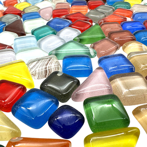 Mosaïque de verre coloré irrégulier personnalisée de 9 à 24 mm, épaisseur 3,5 mm, mélange de 200 g, formes et tailles aléatoires, moderne, écologique, pour bricolage, artisanat, décoration intérieure - Product Image 4