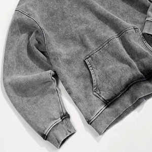 Sweat-shirts en polaire pour hommes OEM, 100% coton, logo personnalisé |   Vente en gros directe d'usine |   Pull à col rond avec poche, marque privée - Product Image 4