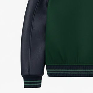 Veste universitaire d'hiver pour homme, veste matelassée élégante et confortable avec fermeture éclair sur le devant, col rond, service OEM, look moderne et tendance - Product Image 5