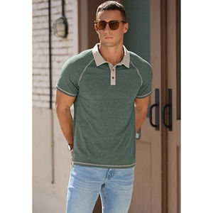 Camiseta Polo para hombre con cierre de botón de cuello, manga corta, adecuada para uso diario, Uso corporativo y servicio de logotipo personalizado - Product Image 4