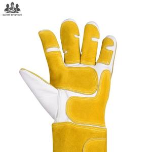 Gants de soudage vintage en cuir à doigts entiers, haute qualité, couleur unie, quantité en vrac, meilleur fournisseur - Product Image 6