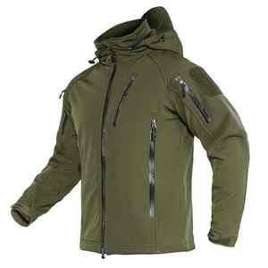 Wholesale Men's Casual Softshell <b>Jacket</b> High Quality Breathable Waterproof Hooded Windbreaker Custom Polyester Fabric - Product Image 2