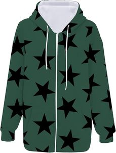 Nouveau sweat à capuche oversize pour femme, style veste à épaules tombantes, avec motif étoile, cordon de serrage, streetwear, manches longues - Product Image 4