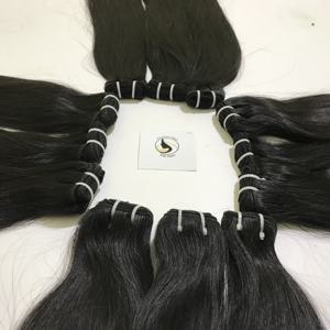 Extensiones de cabello humano brasileño crudo 100% de alta calidad, venta al por mayor, paquetes de trama recta de hueso, grado de cabello Remy recto Natural - Product Image 4