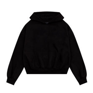 2025 Nuevo logotipo personalizado Heavyweight Oversized Men's 610 Gsm Cropped Boxy Fit Hoodie - Product Image 6