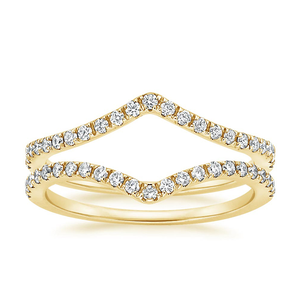 Anillo fino de oro SIMPEL de 10K para uso diario, banda curva, regalo de boda para su anillo de compromiso con diamante cultivado en laboratorio de corte redondo - Product Image 2