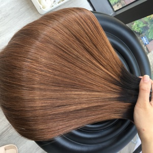 วิกผมตรงแบบโครง100% เวียดนามสำหรับต่อผมมนุษย์แบบออมเบรวิกผ้าดิบแบบวาดคู่สีดำน้ำตาลทั่วโลก - Product Image 2