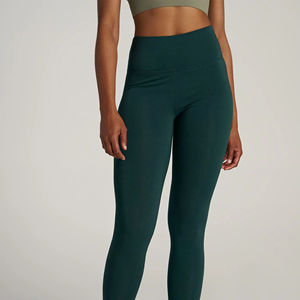 Leggings sólidos de secado rápido para mujer, ropa de ejercicio de Yoga, Spandex/nailon, transpirables, ligeros, ecológicos, pantalones de longitud completa, Top - Product Image 4