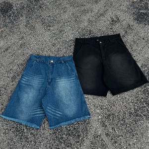 Salopette en jean pour homme, taille mi-haute, 100% coton, respirante, séchage rapide, écologique, diamants de couleur cristal, streetwear d'été - Product Image 1