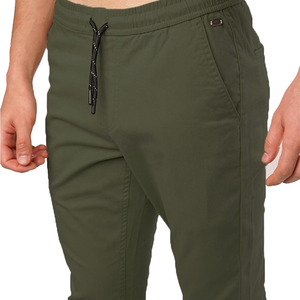 Offre Spéciale hommes décontracté Fitness Jogging pantalon taille élastique toile pantalons de survêtement avec taille haute fermeture foncé lavage sport Joggers - Product Image 3