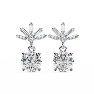 Vente en gros de bijoux en or 14k certifiés IGI, diamants cultivés en laboratoire, boucles d'oreilles en diamant de qualité DEF VVS d'Inde - Product Image 3