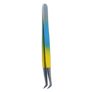 Pince à épiler professionnelle en acier inoxydable de qualité salon, emballage personnalisé, haute précision, dernière génération, pour extensions de cils - Product Image 2