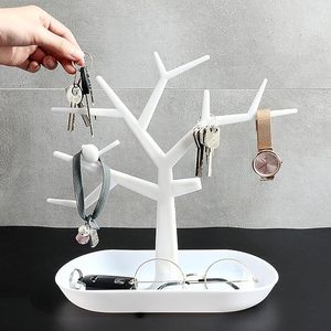 Nhựa cây chủ sở hữu chính với khay cho bàn trang điểm trang trí nội thất hành lang nhiều móc chìa khóa, chủ trang trí hộp lưu trữ - Product Image 4