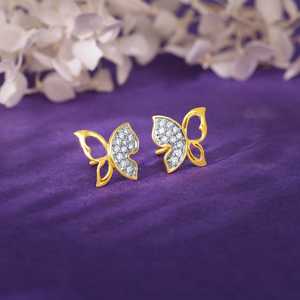 Pendientes de oro con diamantes Vlinder - Product Image 1