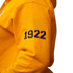 Sweat à capuche en polaire pour femme SGRHO jaune, hiver, 100% coton, broderie imprimée, séchage rapide, mode pour les membres de la sororité - Product Image 3