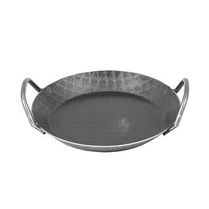 Plat à rôtir en fer forgé noir TURK avec 2 poignées, plat de service, diamètre 24 cm - Product Image 1