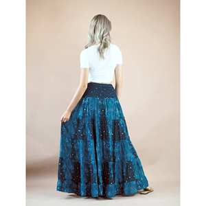 Napat Clothing Women's Flowy Tiered Maxi <b>Skirt</b> with Elastic Waistband Ready to Ship SK0092-02 - Product Image 2