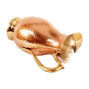 Hammered Mughlai Design Copper Nickel Jug Pitcher, <b>Drinkware</b> & Serveware Capacity 1750 Ml - Product Image 2