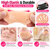 Coussinets métatarsiens en gel de silicone Melenlt, coussinets souples pour l'avant-pied, soulagement de la douleur au plant des pieds pour femmes et hommes, chaussures