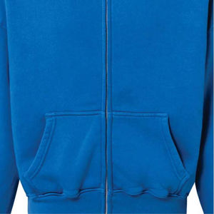 Sudadera con capucha y cremallera para hombre al por mayor color liso algodón rizo francés con bolsillo hilo teñido sólido transpirable estilo urbano Sudadera con capucha - Product Image 5